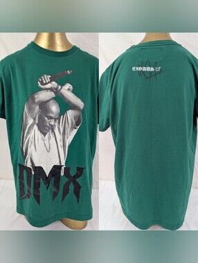 DMX Exodus 1:7 Men’s Green  T-Shirt with Bold Graphic Front Small